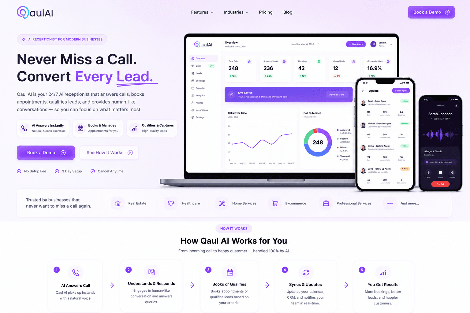 QaulAI — AI Voice Receptionist